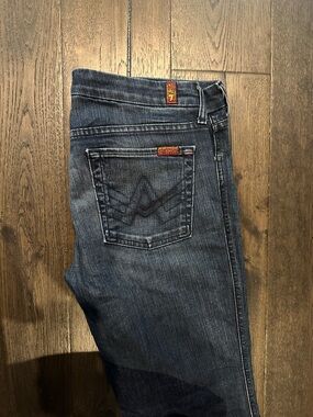 7 for All Mankind Dark Wash Straight Jeans